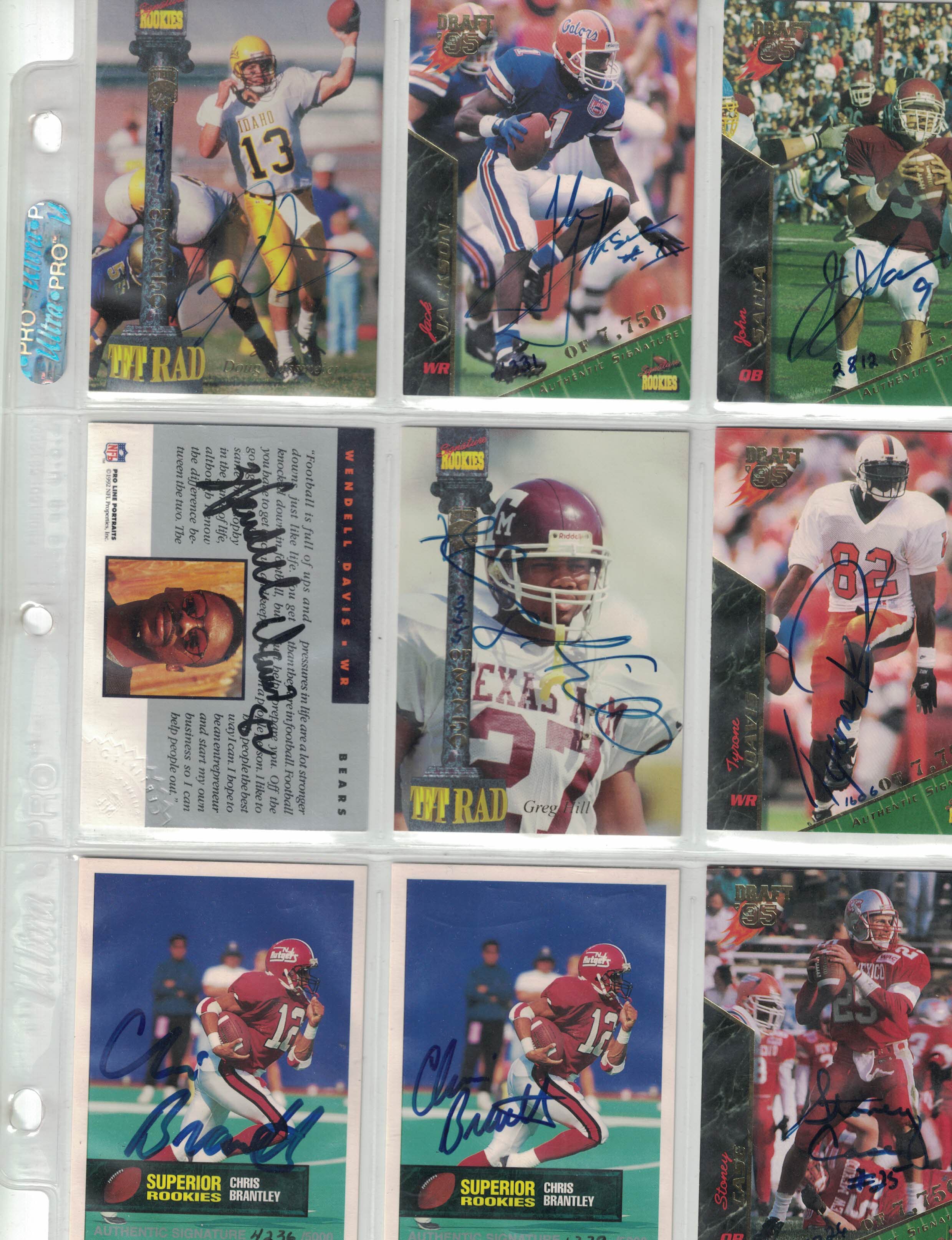 204 Sports Cards All Genuine Autographed: Baseball, Football, Baskball, Hockey
