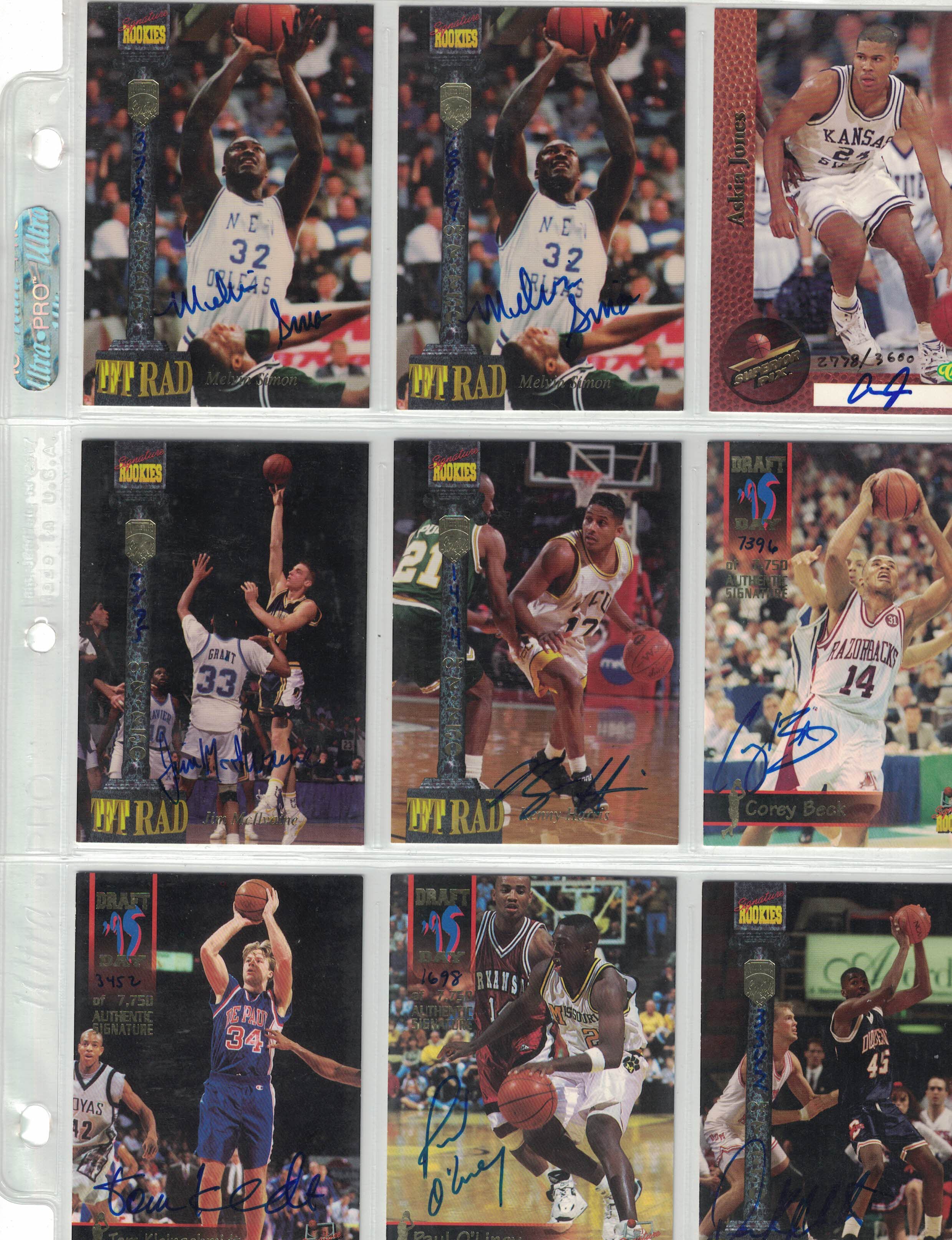204 Sports Cards All Genuine Autographed: Baseball, Football, Baskball, Hockey