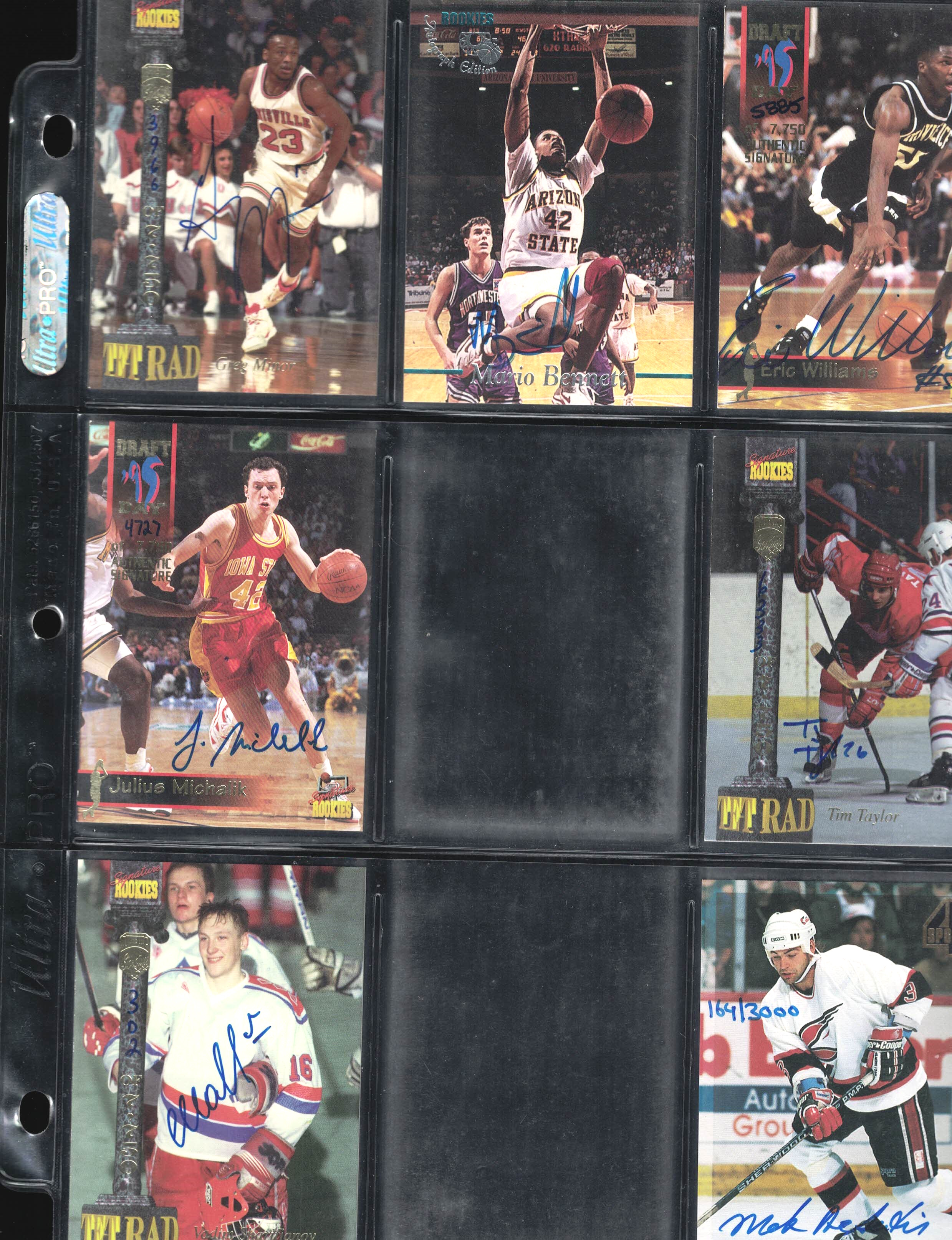 204 Sports Cards All Genuine Autographed: Baseball, Football, Baskball, Hockey