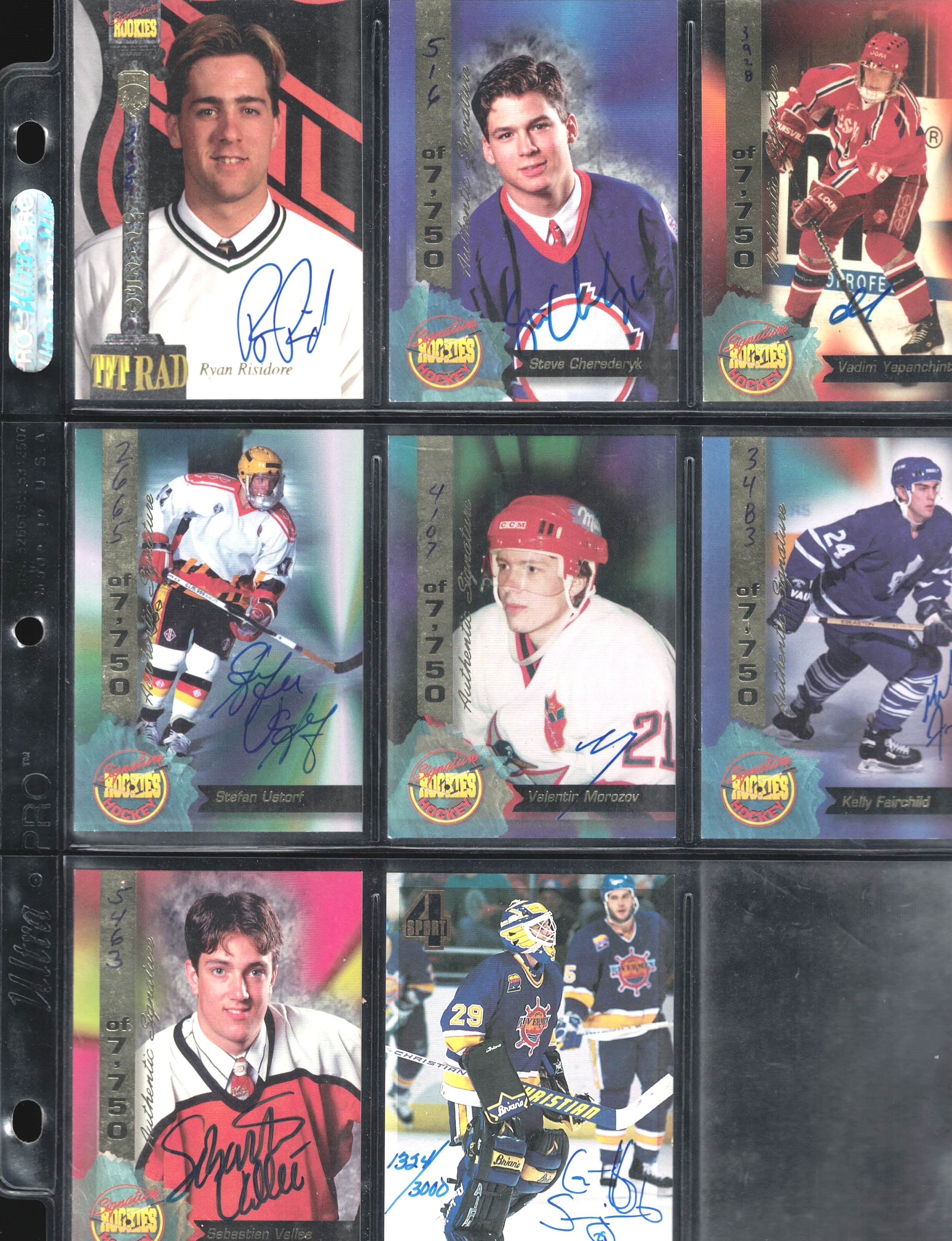 204 Sports Cards All Genuine Autographed: Baseball, Football, Baskball, Hockey