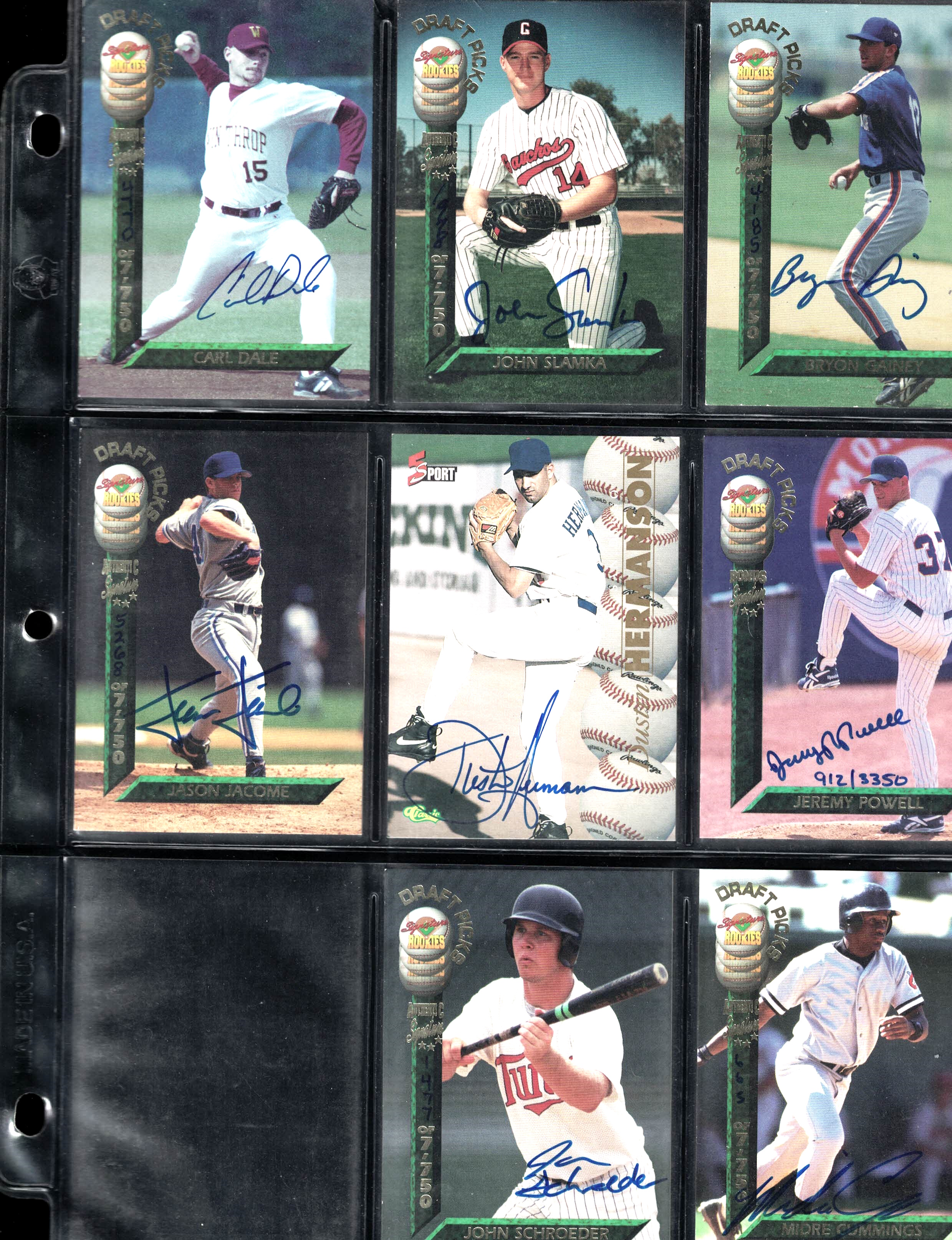 204 Sports Cards All Genuine Autographed: Baseball, Football, Baskball, Hockey