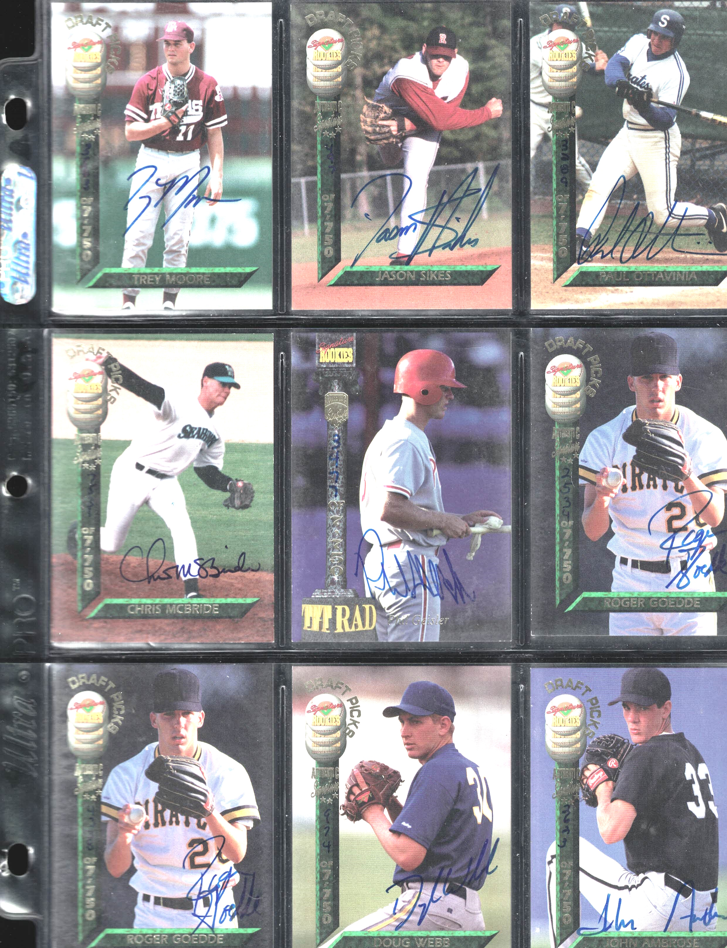 204 Sports Cards All Genuine Autographed: Baseball, Football, Baskball, Hockey
