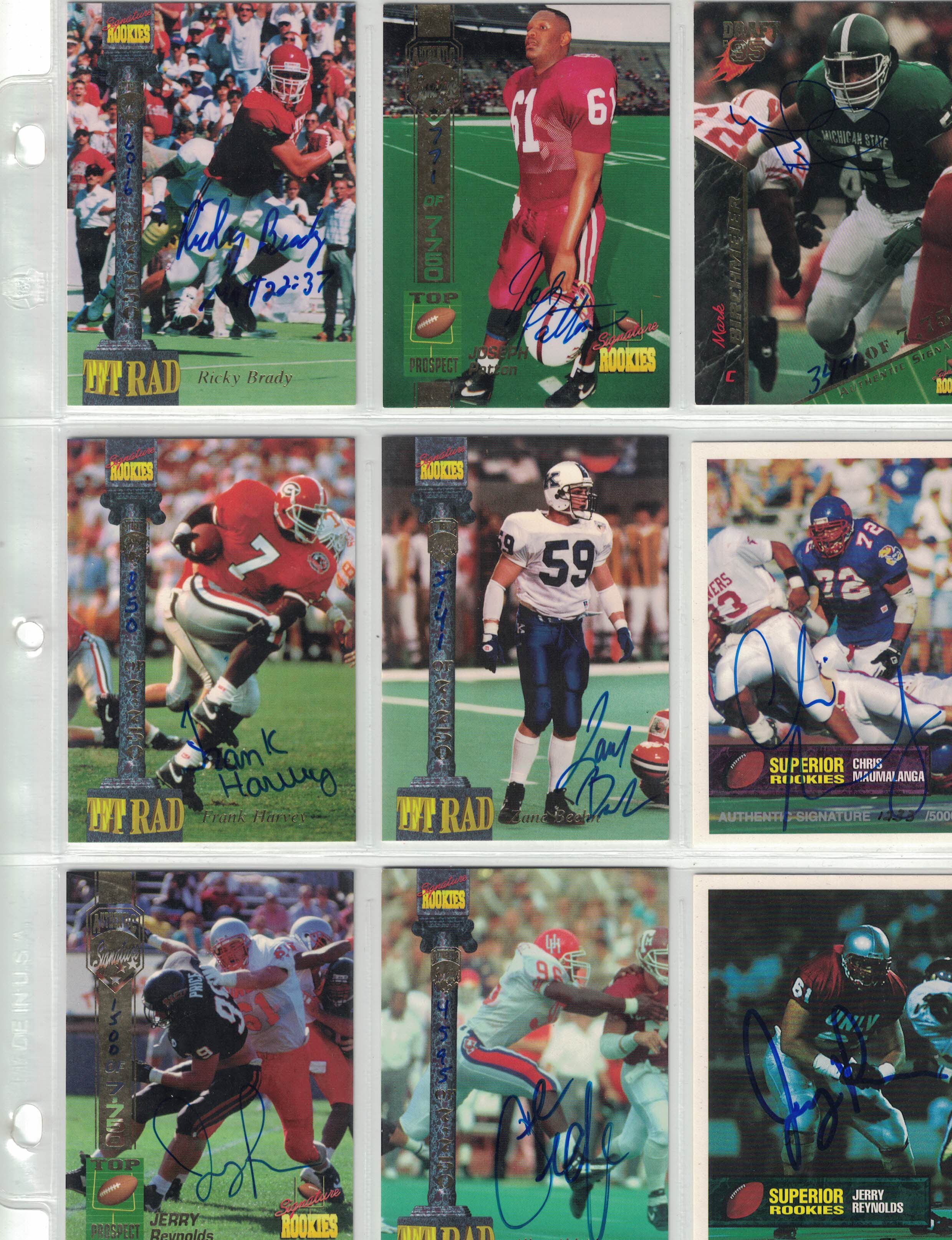 204 Sports Cards All Genuine Autographed: Baseball, Football, Baskball, Hockey
