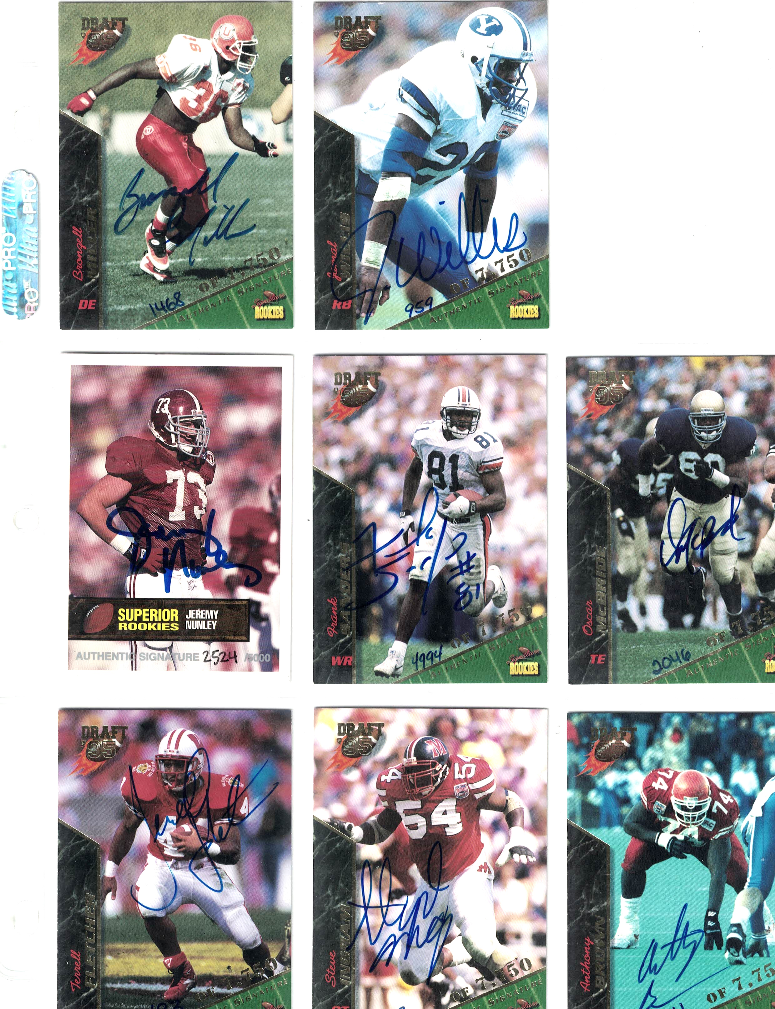 204 Sports Cards All Genuine Autographed: Baseball, Football, Baskball, Hockey