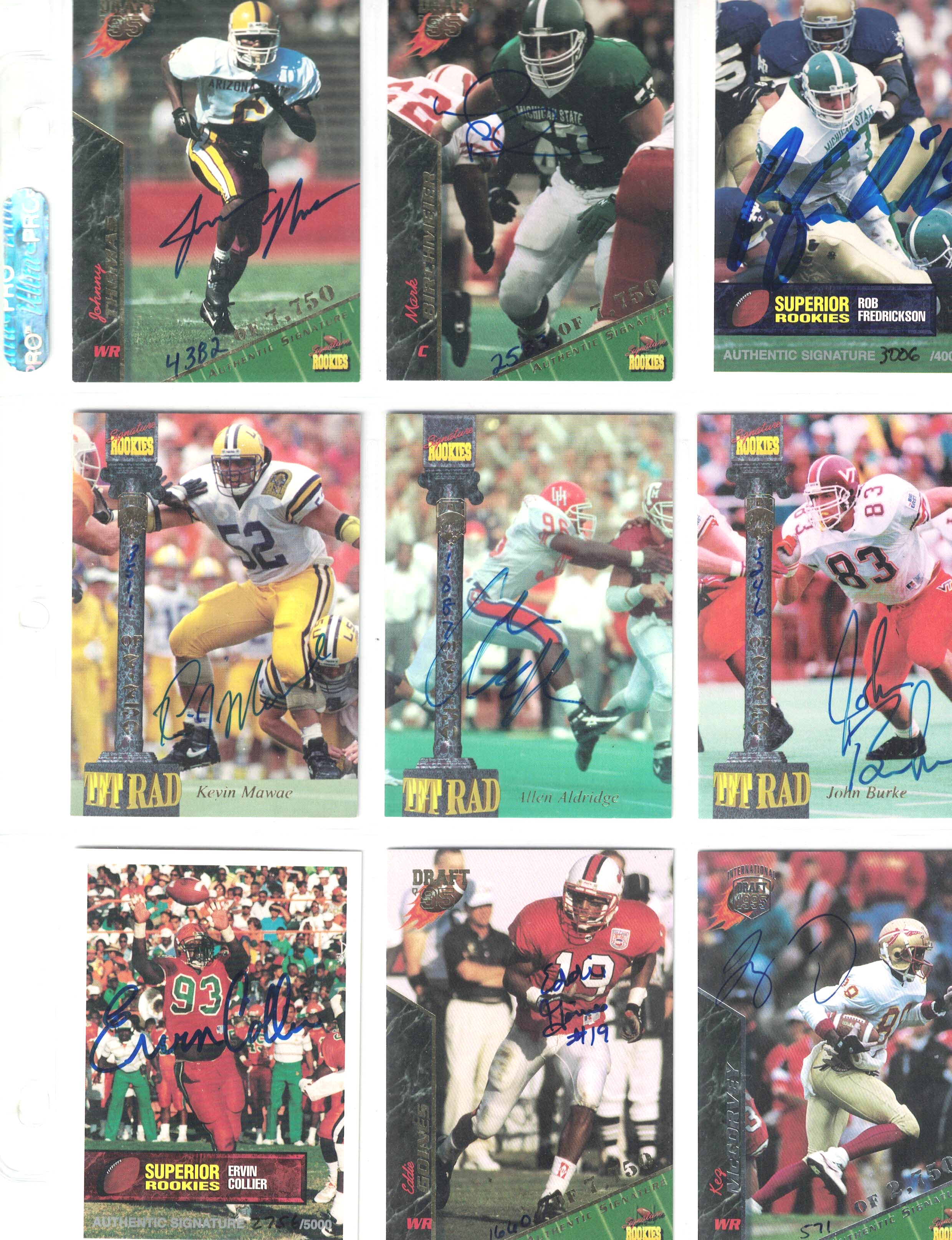 204 Sports Cards All Genuine Autographed: Baseball, Football, Baskball, Hockey