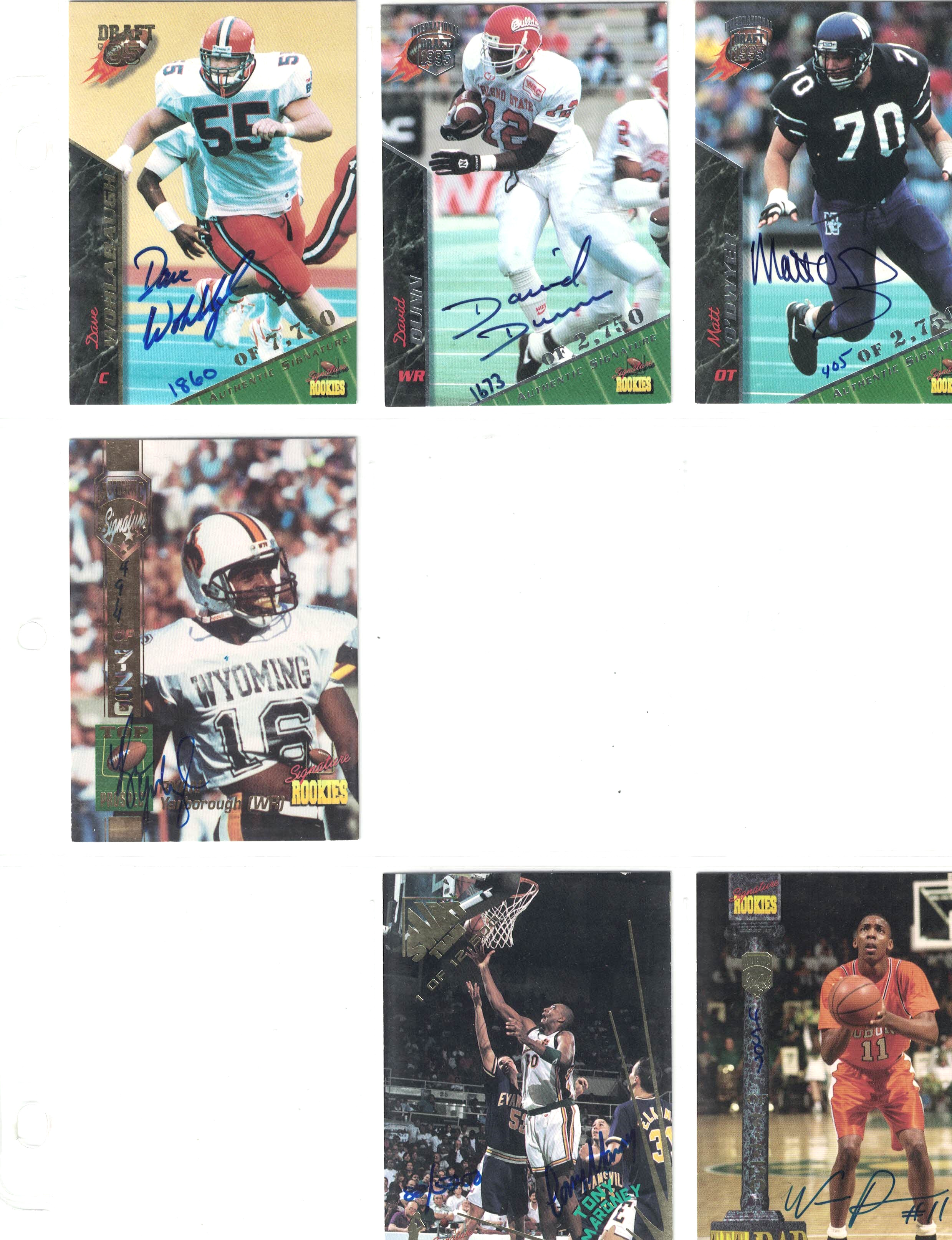 204 Sports Cards All Genuine Autographed: Baseball, Football, Baskball, Hockey