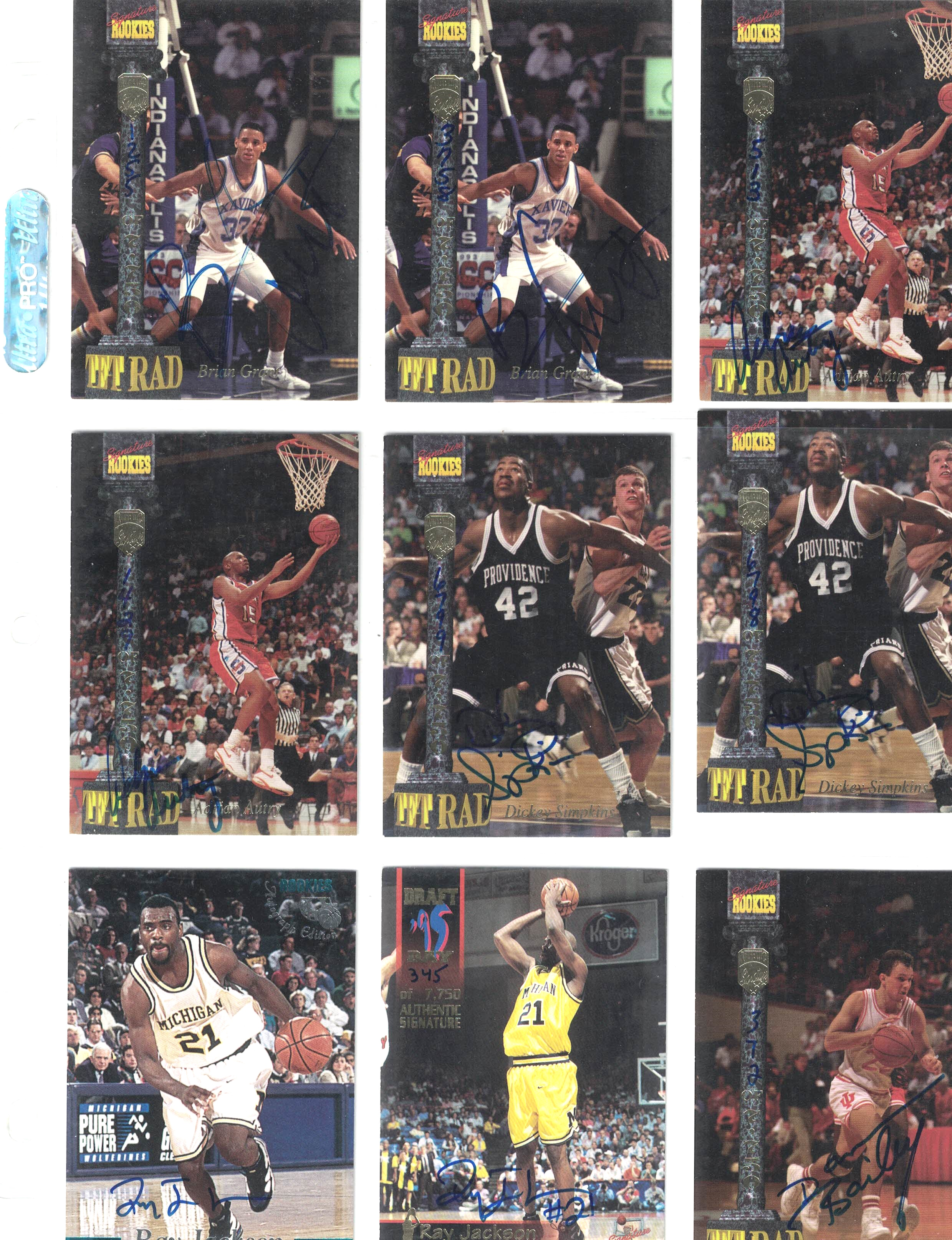 204 Sports Cards All Genuine Autographed: Baseball, Football, Baskball, Hockey