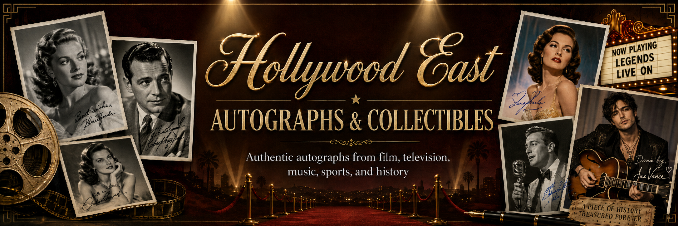 Hollywood East Autographs & Collectibles banner